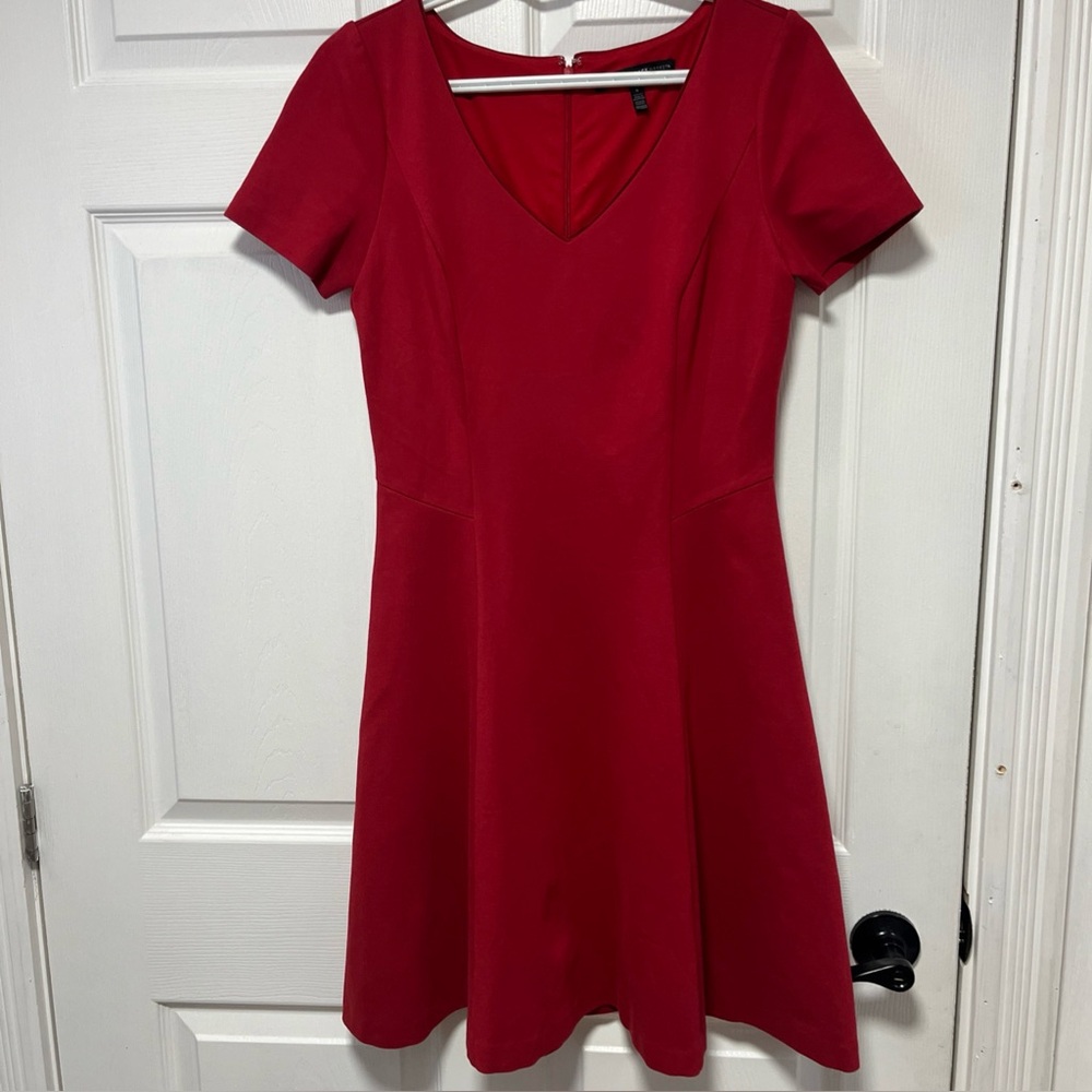White House Black Market Red Midi Dress